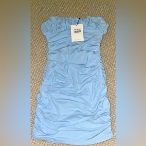 Hello Molly Mini Dress - Size 10 (M) - blue - rushed